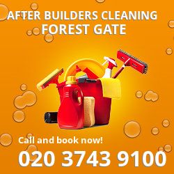 E7 post builders clean near Forest Gate